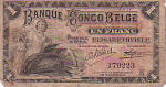 Congo Belge/Belgian Congo 1 FRANC 1914 Recto