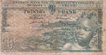 Congo Belge/Belgian Congo 20 FRANCS 1957 Verso