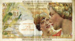 La Réunion/Reunion 20 NOUVEAUX FRANCS SUR 1000 FRANCS 1967 Recto