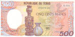 Tchad/Chad 500 FRANCS 1990 Recto