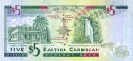 St Christophe et Niévès/St Kitts and Nevis 5 DOLLARS 1994 Verso