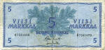 Finlande/Finland 5 MARKS 1963 Recto
